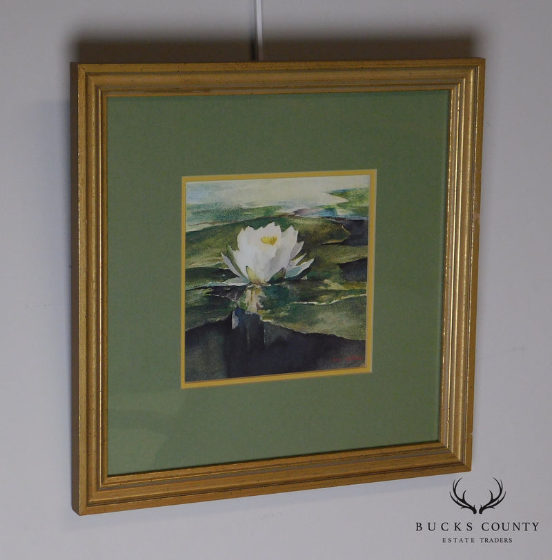 "Water Lily in Sunlight" John La Farge Fine Art Framed Print