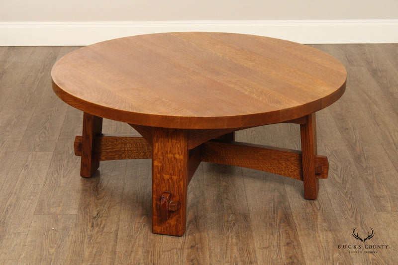 Round mission online coffee table