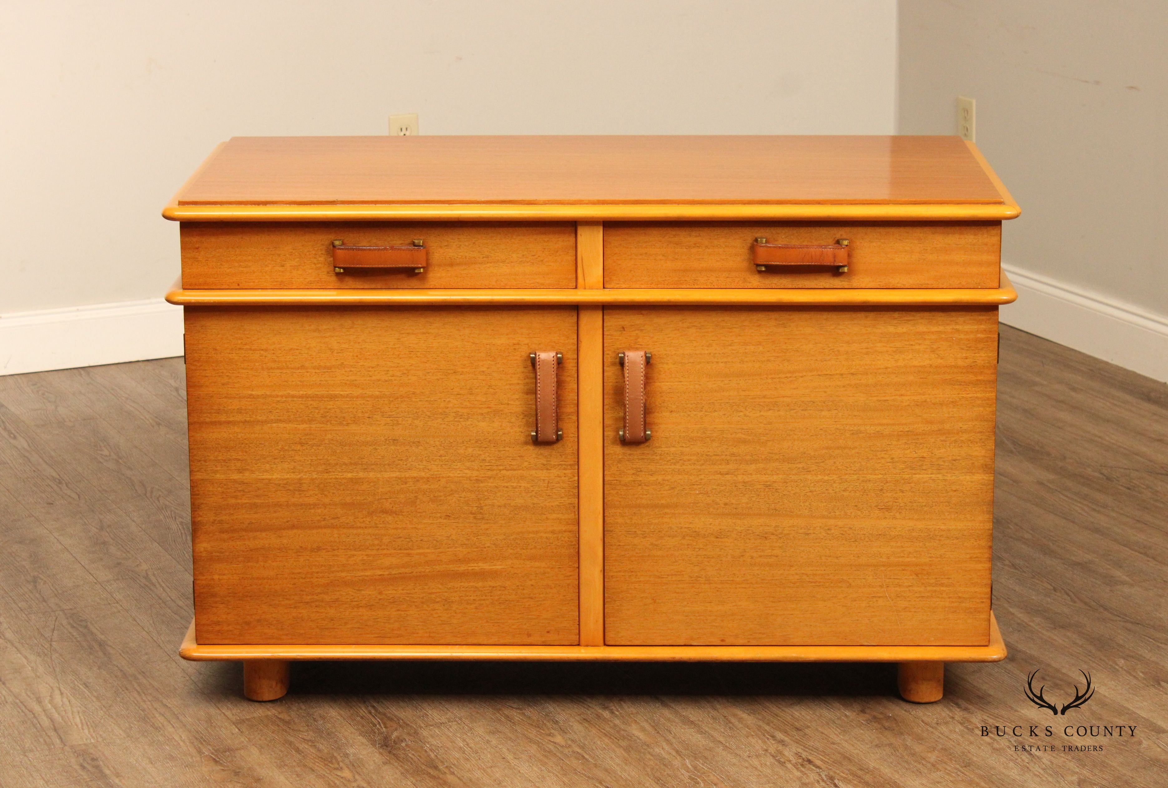 Paul Frankl for Johnson Furniture Mahogany and Birch 'Station Wagon' Cabinet with Drawers