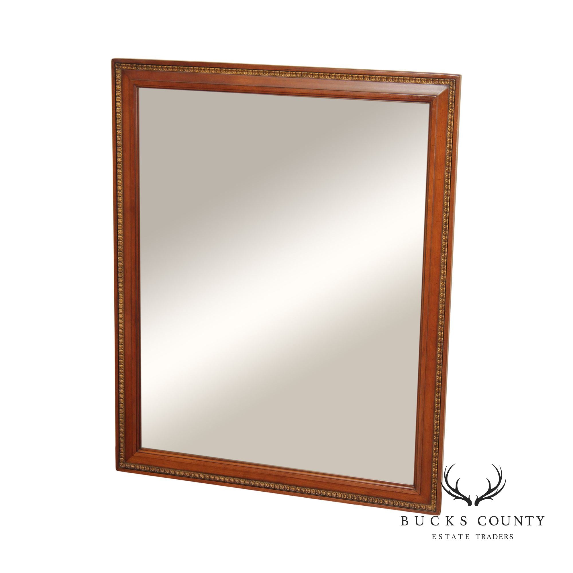 Kindel Belvedere Parcel Gilt Cherry Rectangular Wall Mirror