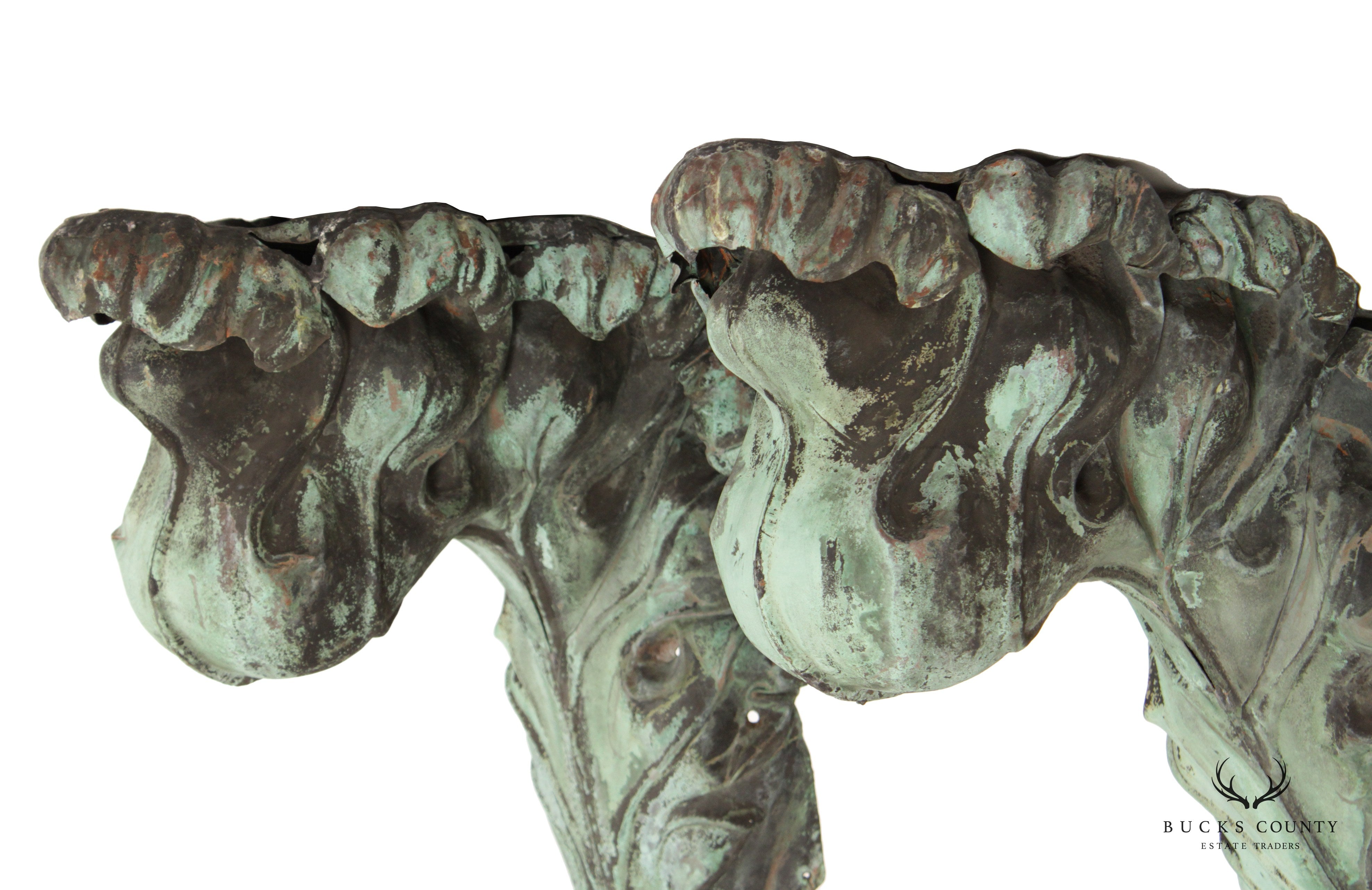 19th Century Neoclassical Style Pair of Copper Corbels