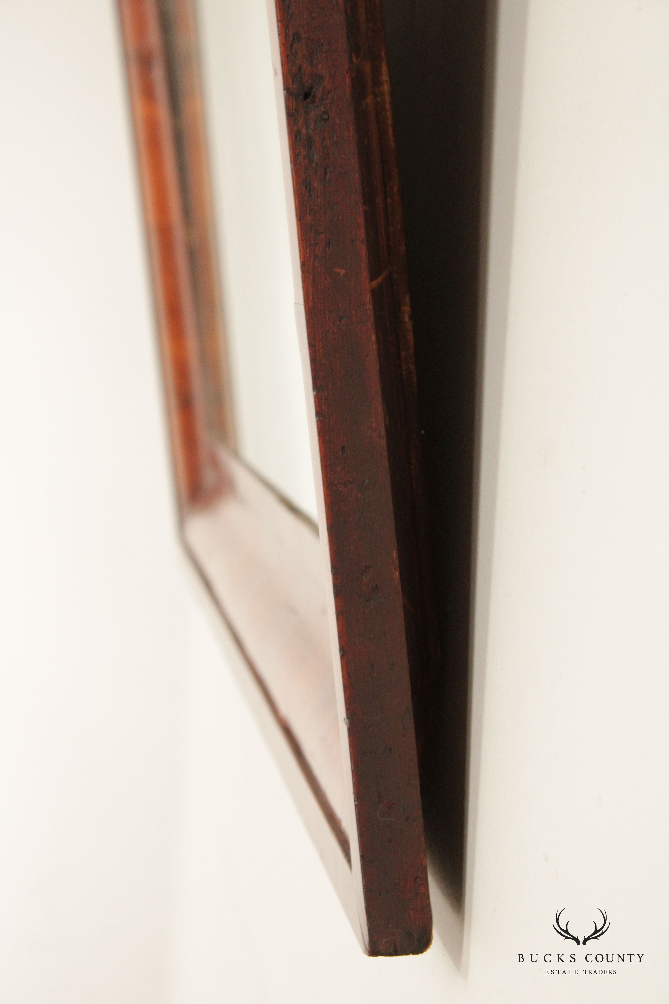 American Empire Mahogany Ogee Over-Mantel Mirror