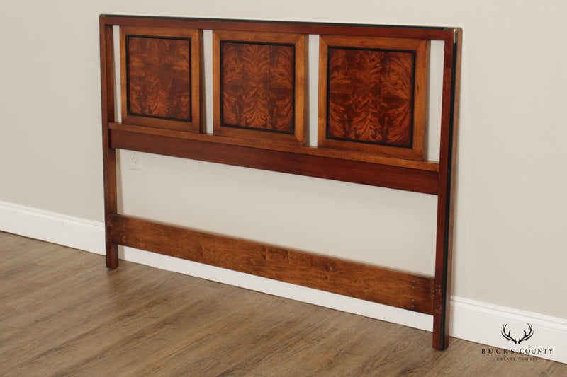 National Mt. Airy Vintage Mahogany Campaign Style Panel Queen Size Headboard