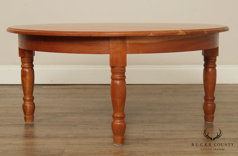 Tom Seely Hand Crafted Solid Cherry Round Coffee Table