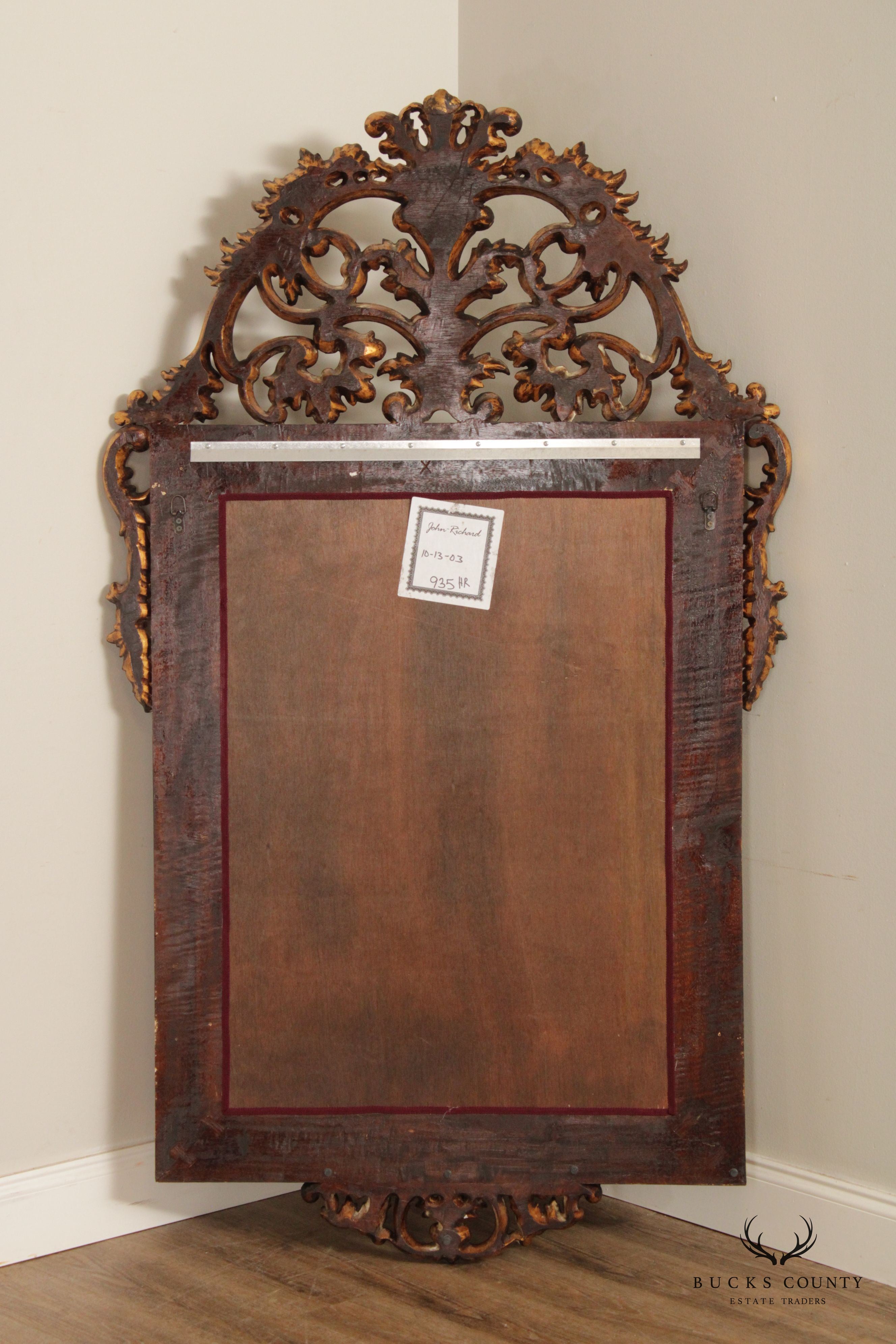 John Richard Rococo Style Large Gilt Gold Wall Mirror