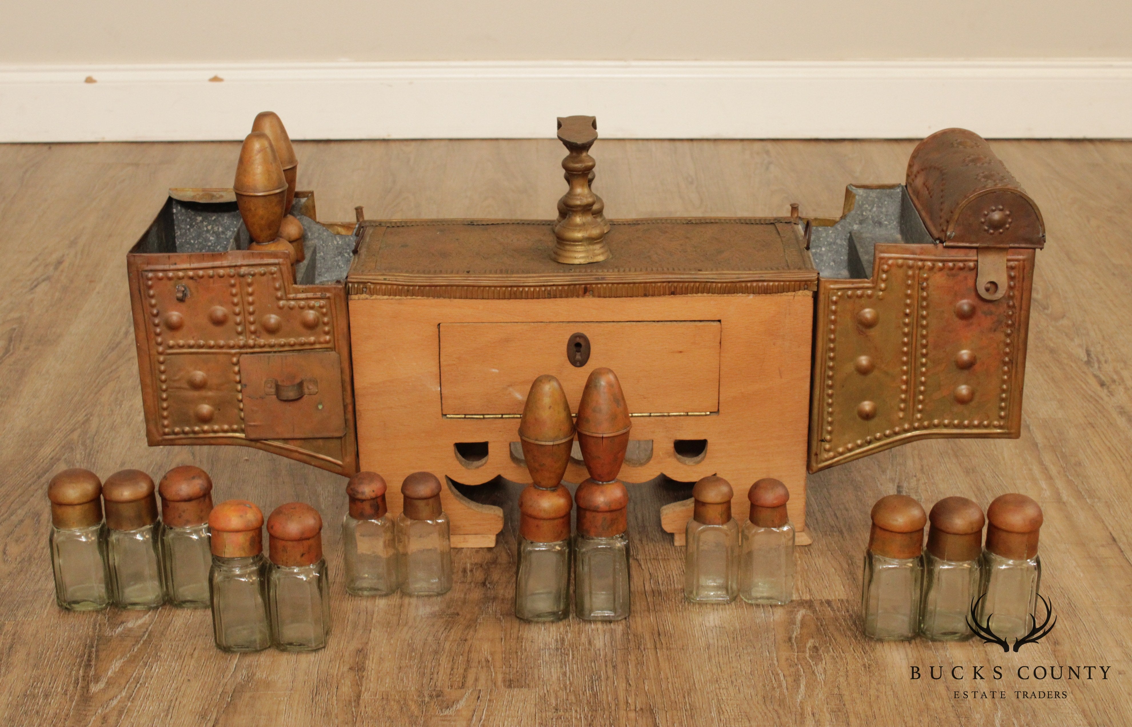 Antique Turkish Valet Shoe Shine Stand