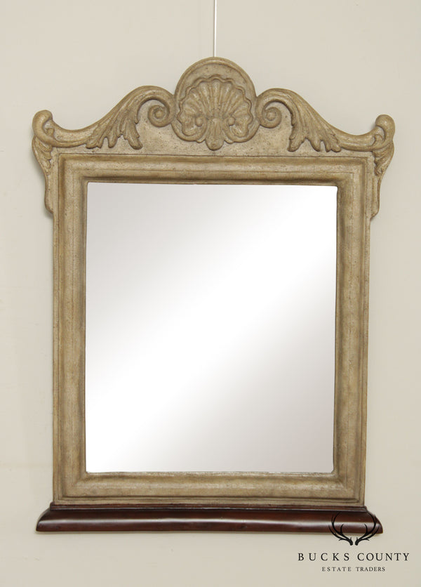 French Louis XV Style Faux Stone Wall Mirror (B)