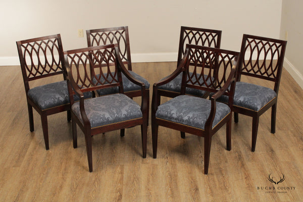 Stickley Colinial Williamsburg Collection Set Of 6 Regency Style Mahogany Dining Chairs