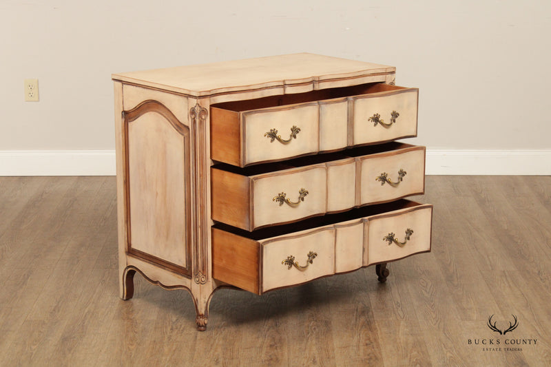 French Provincial Style Vintage Pair Painted Chest of Drawers