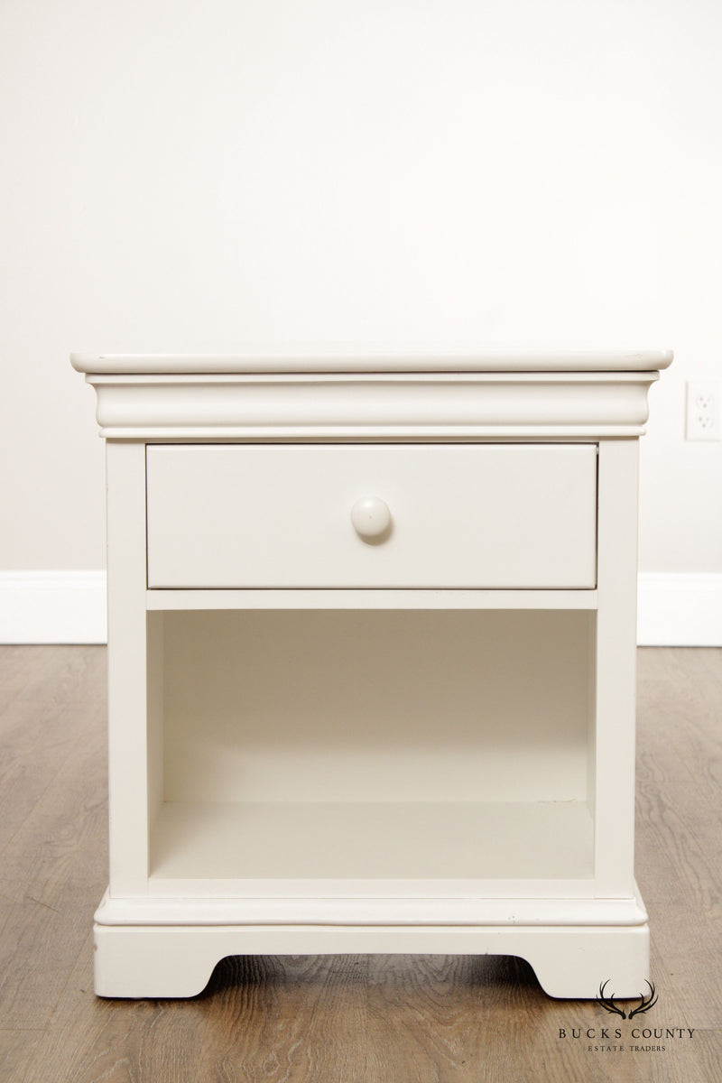 Stanley Furniture Traditional Style White Single Drawer Nightstand