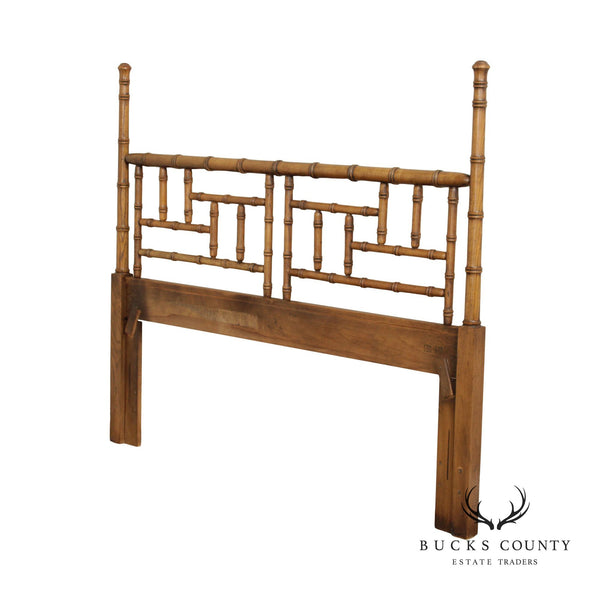 Dixie Chinese Chippendale Style Queen Size Faux Bamboo Headboard
