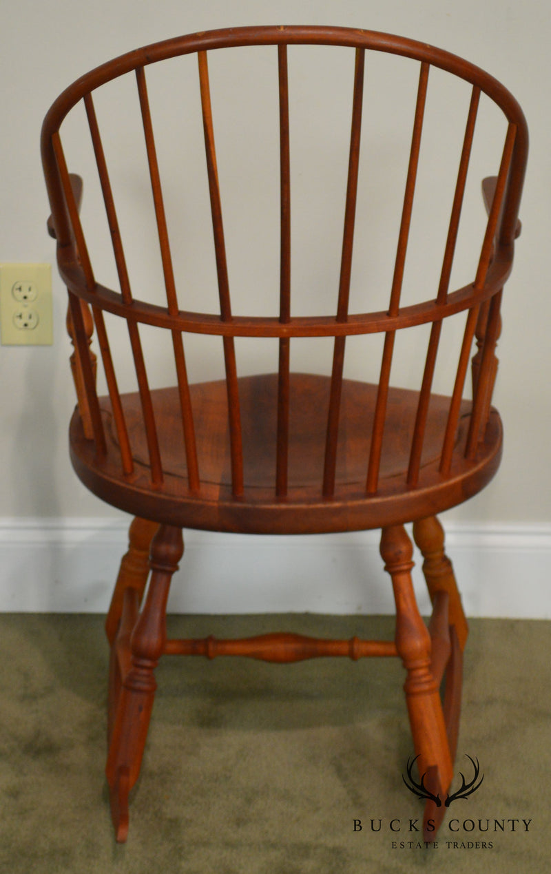 Martins Chair Shop Inc Bench Made Solid Cherry Sackback Pair of Windsor Rockers (B)