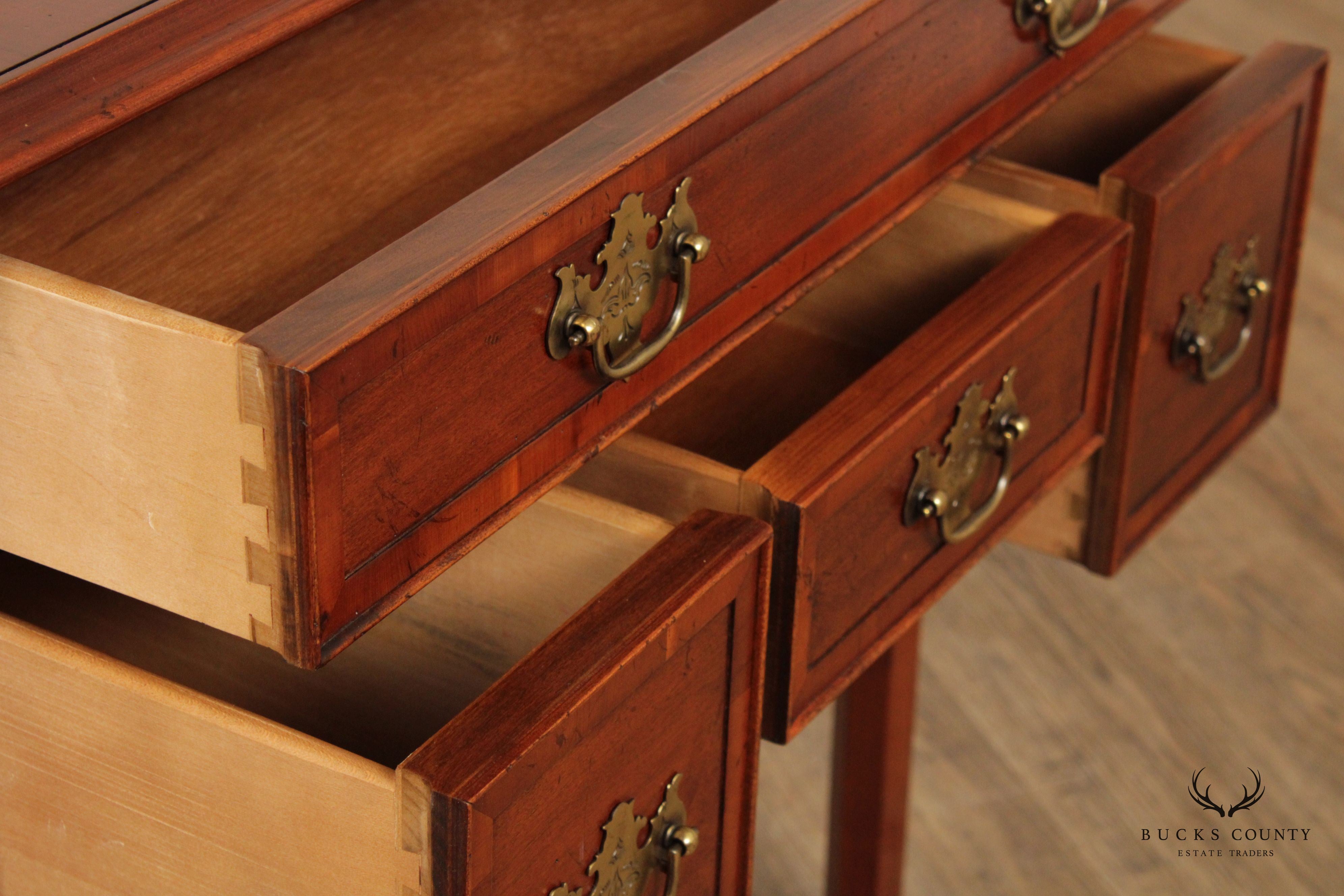 Hekman Furniture Georgian Style Banded Mahogany Lowboy