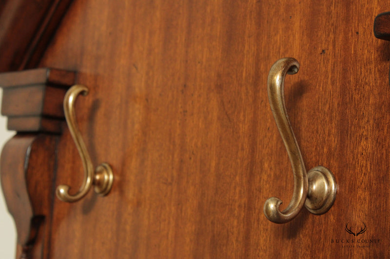 Neoclassical Style Carved Wood Wall-Hanging Hat Rack