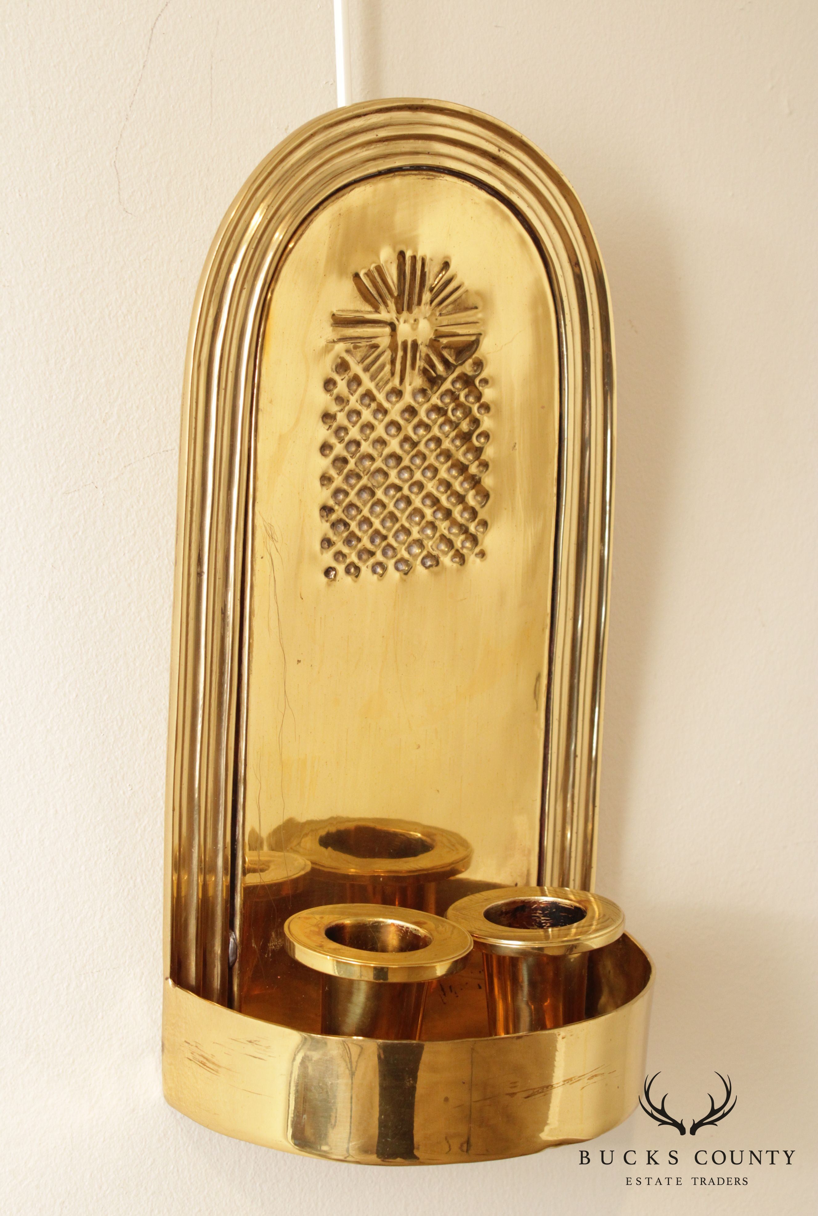 Brassworks Co. Brass Candle Wall Sconces