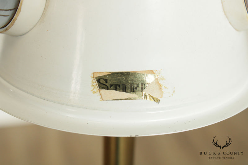 Tommi Parzinger Stiffel Mid Century Modern Brass Candelabra Floor Lamp