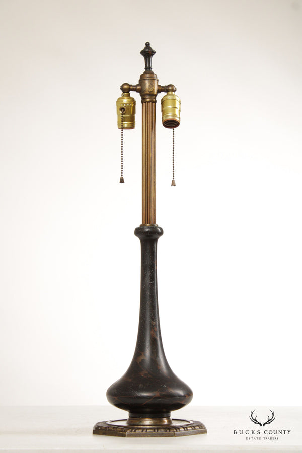 Bradley Hubbard Vintage Faux Marble Columnar Table Lamp