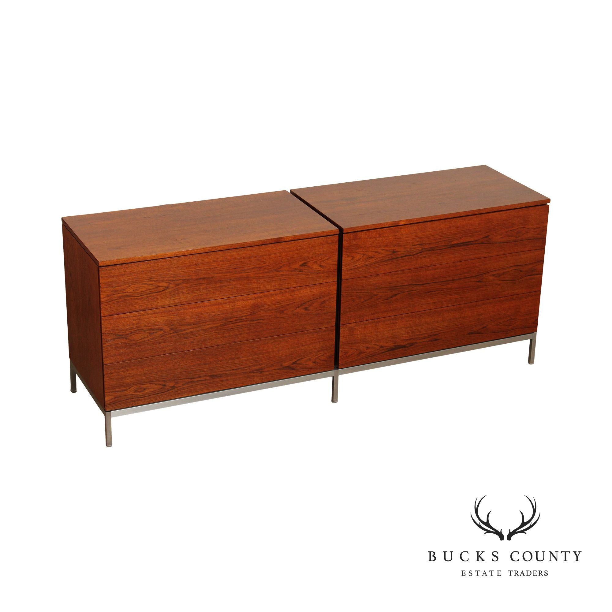 Floence Knoll Mid Century Modern Teak Double Dresser