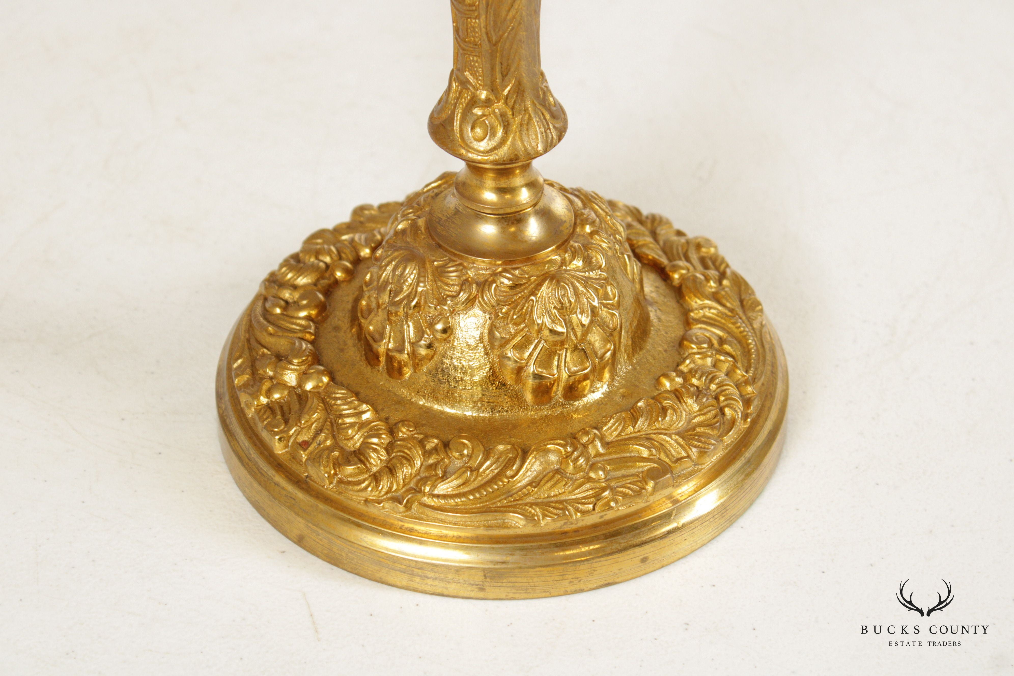 Quality French Louis XV Style Bronze Bouillotte Lamp