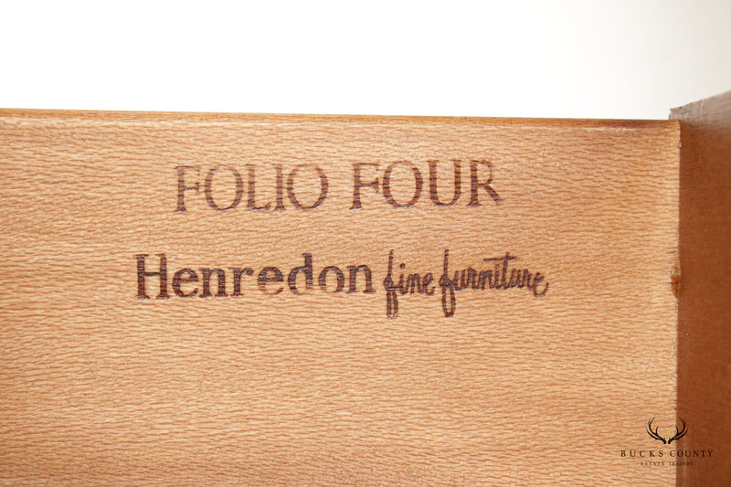 Henredon 'Folio Four' Georgian Style Walnut Bachelor's Chest of Drawers