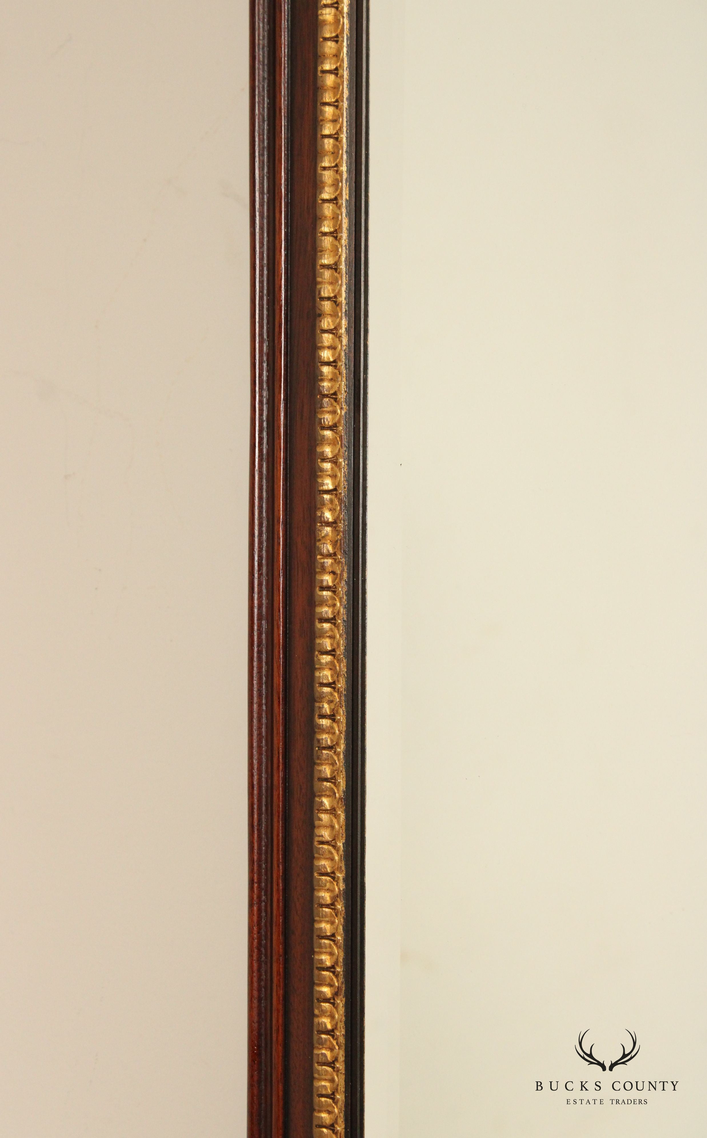 Henkel Harris Chippendale Style Mahogany Partial Gilt Wall Mirror