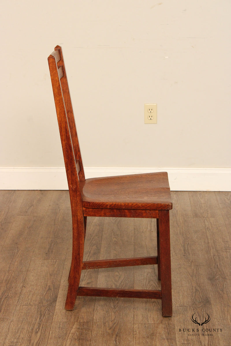 Antique Mission Oak Side Or Desk Chair