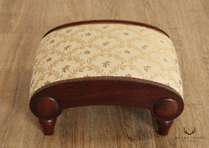 Antique Victorian Eastlake Arched Walnut Foot Stool