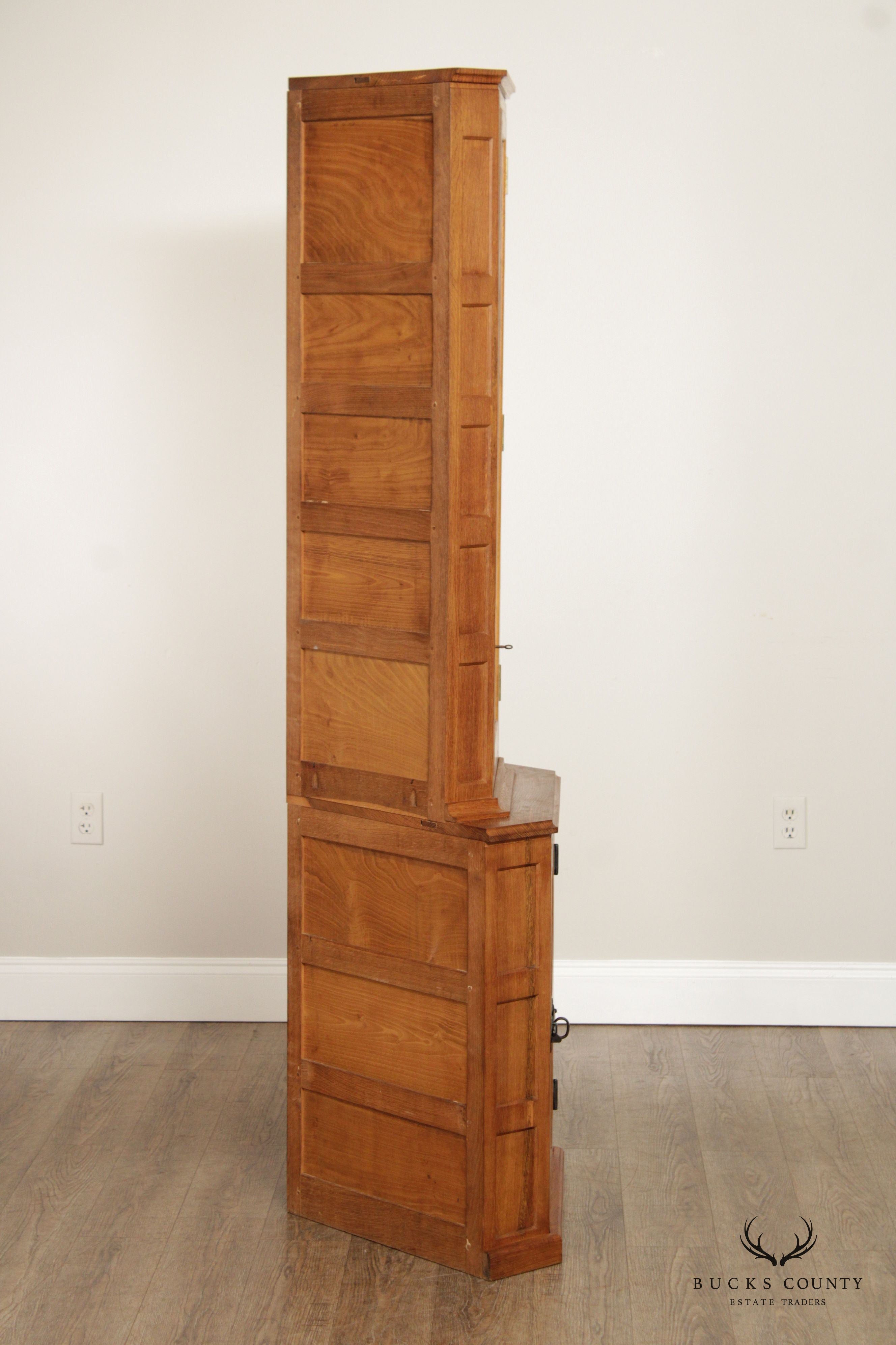 Derek Slater Fishman Arts & Crafts Style Oak Corner Cabinet