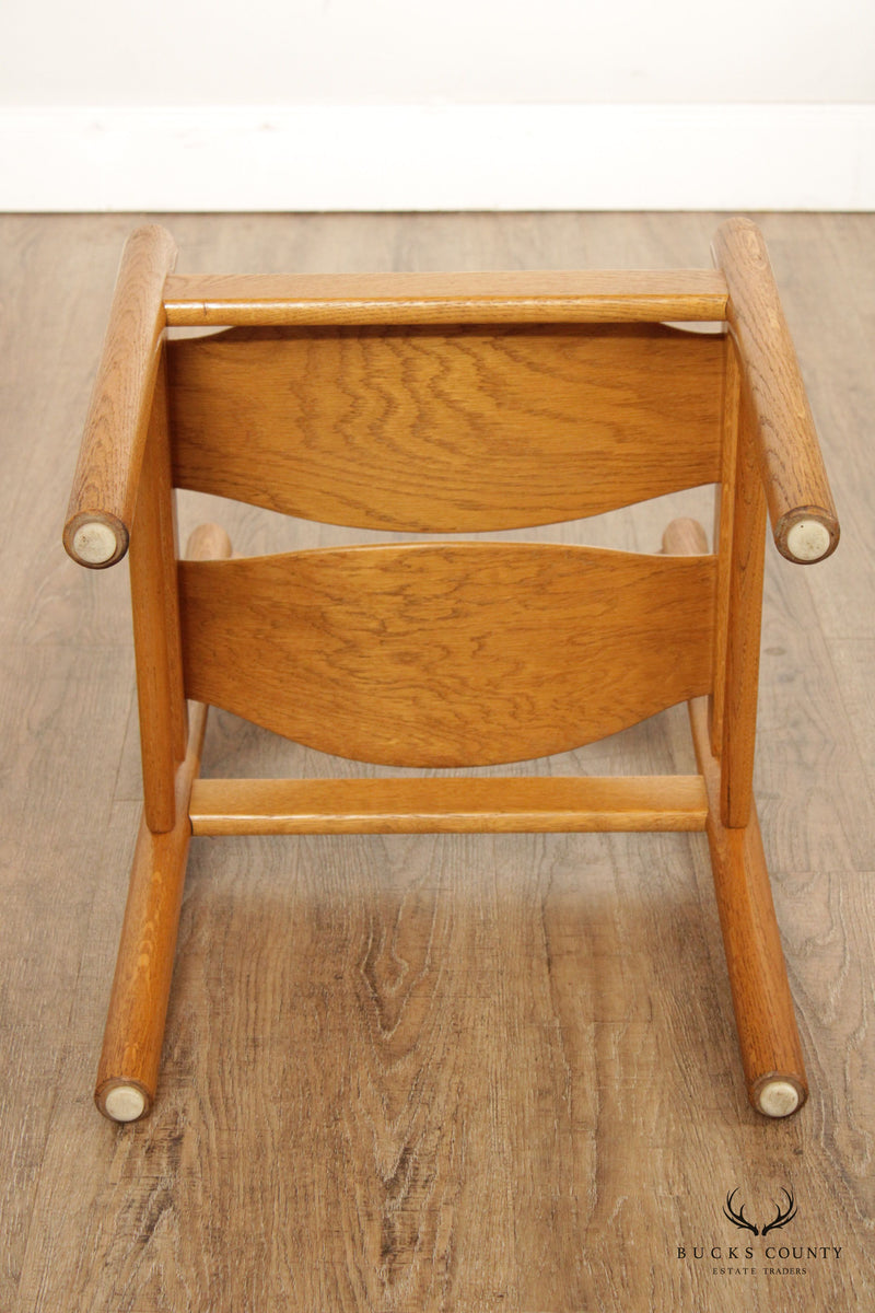 Midcentury ModernModern Set of Four Oak Dining Chairs