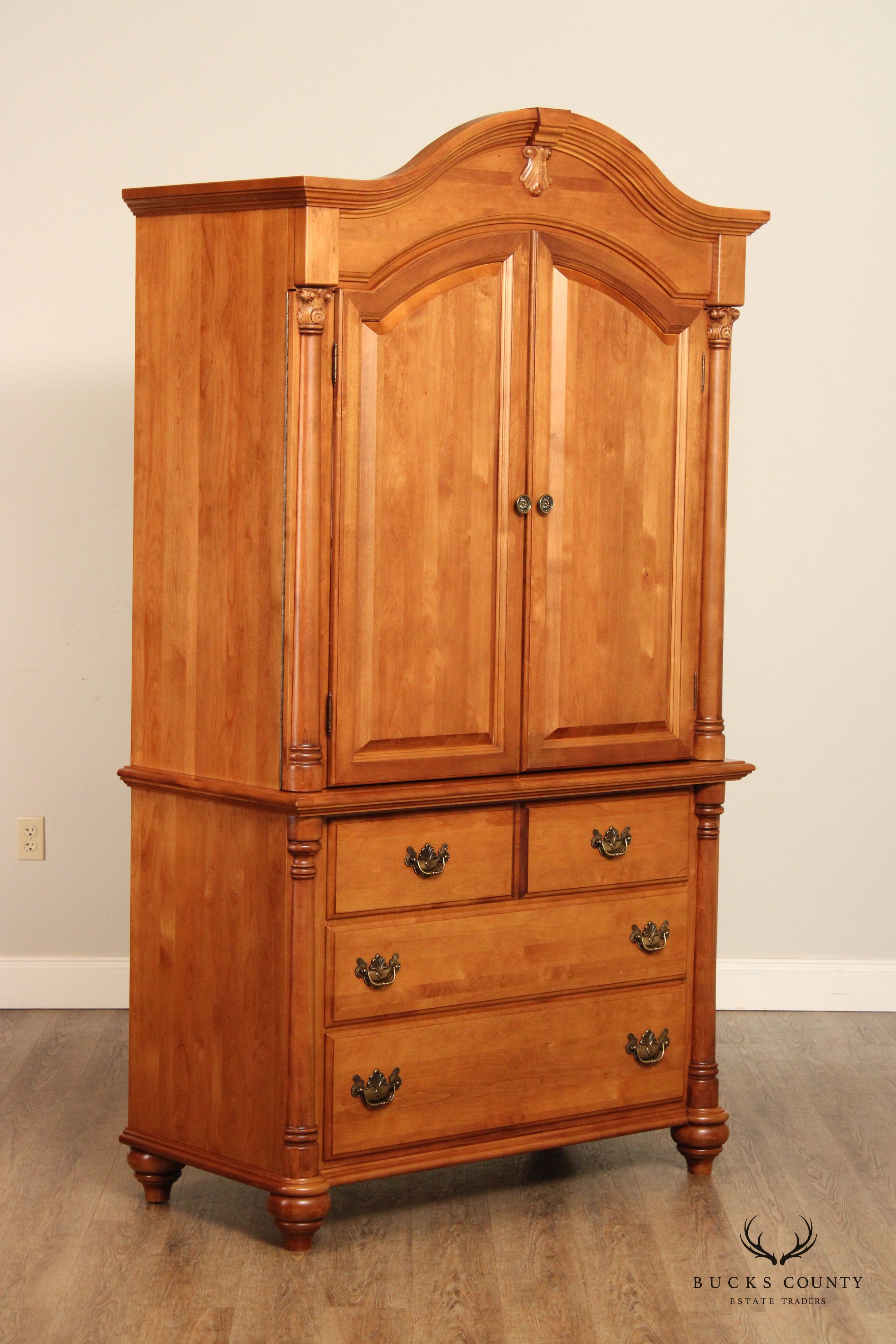 Mobel Inc. Traditional Solid Maple Armoire