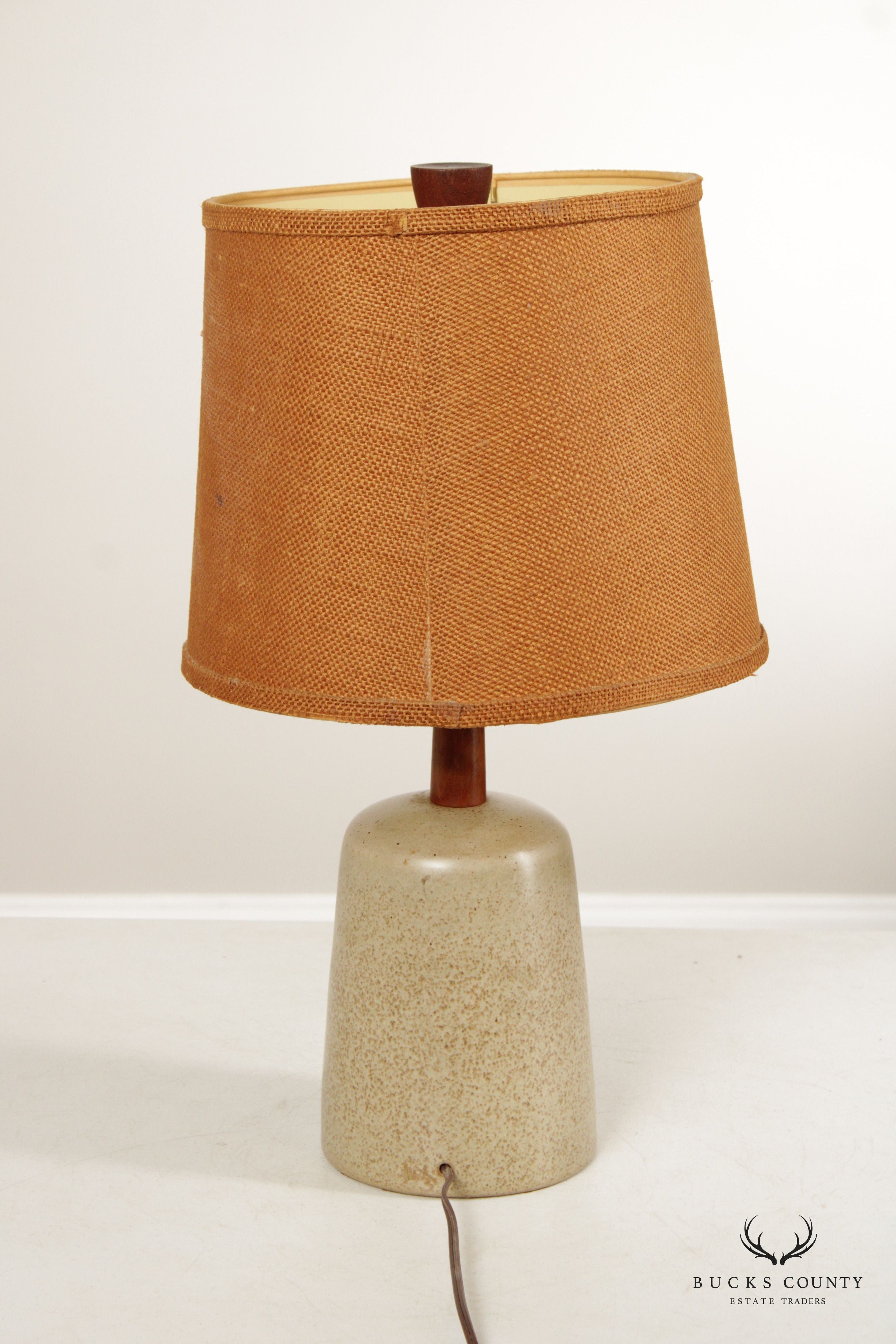 Jane and Gordon Martz Mid Century Modern Glazed Stoneware Table Lamp