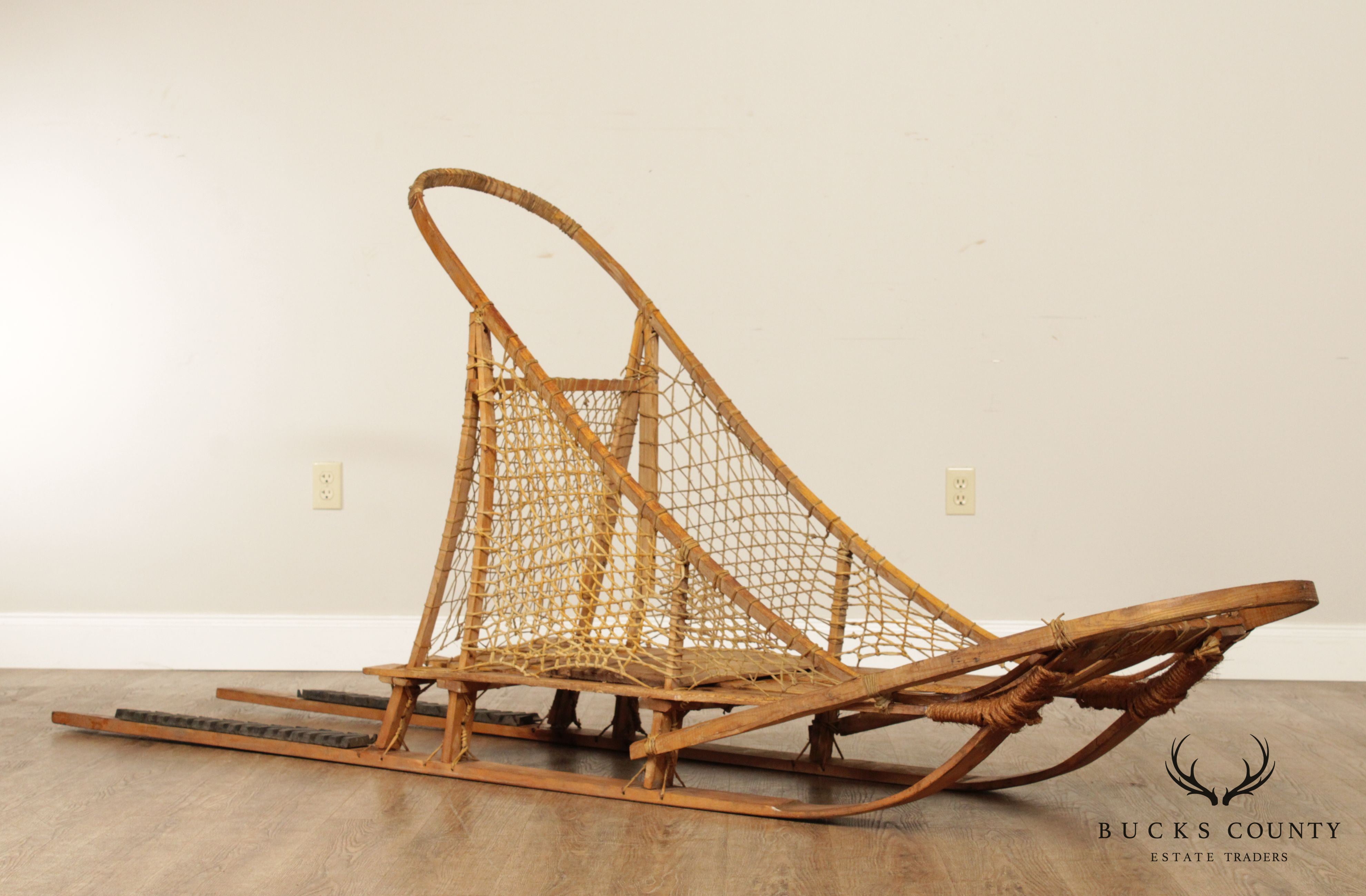 Vintage Adirondacks Wooden Dog Sled