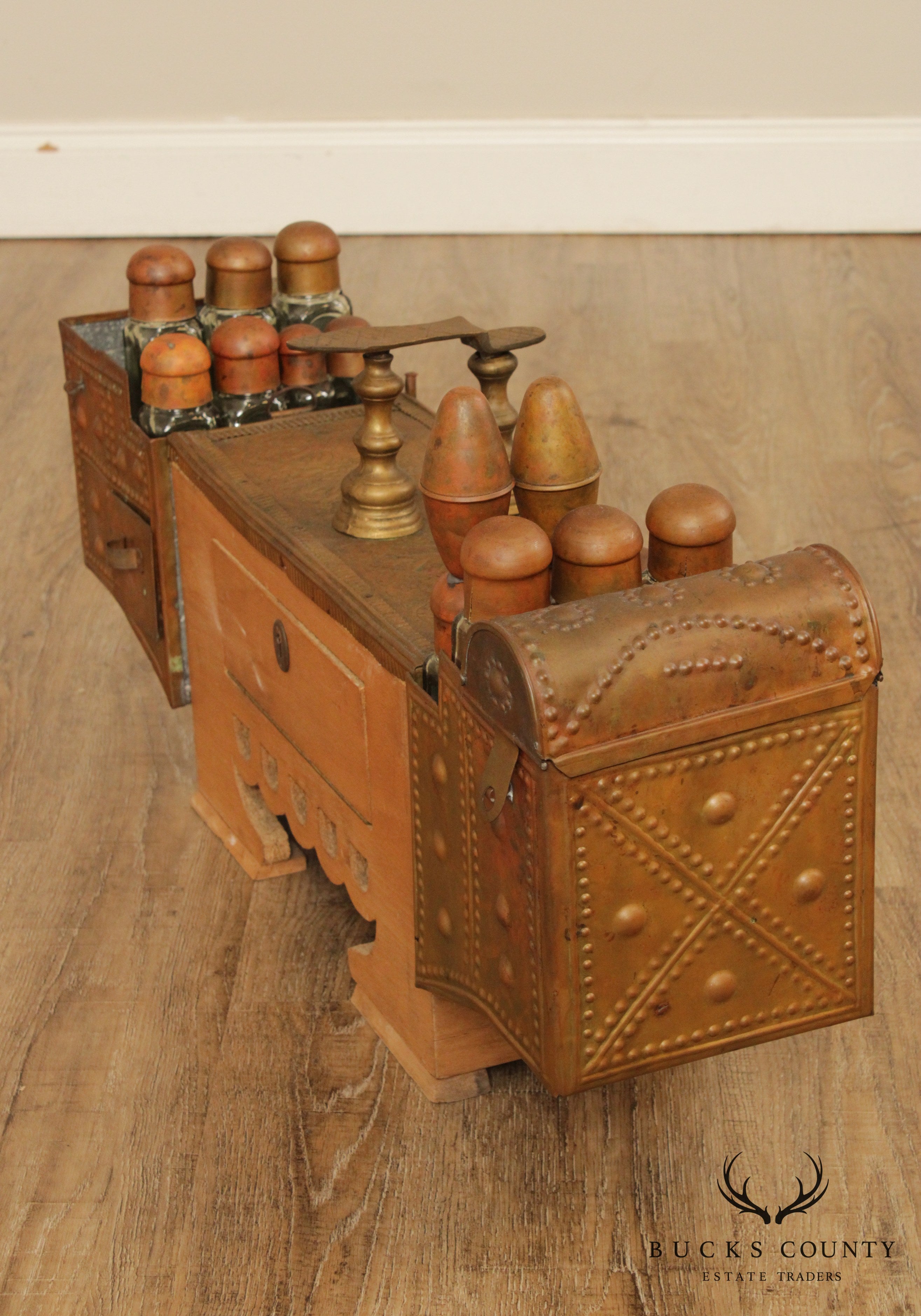 Antique Turkish Valet Shoe Shine Stand