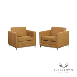 Teknion Modernist Style Pair 'Tux' Lounge Armchairs
