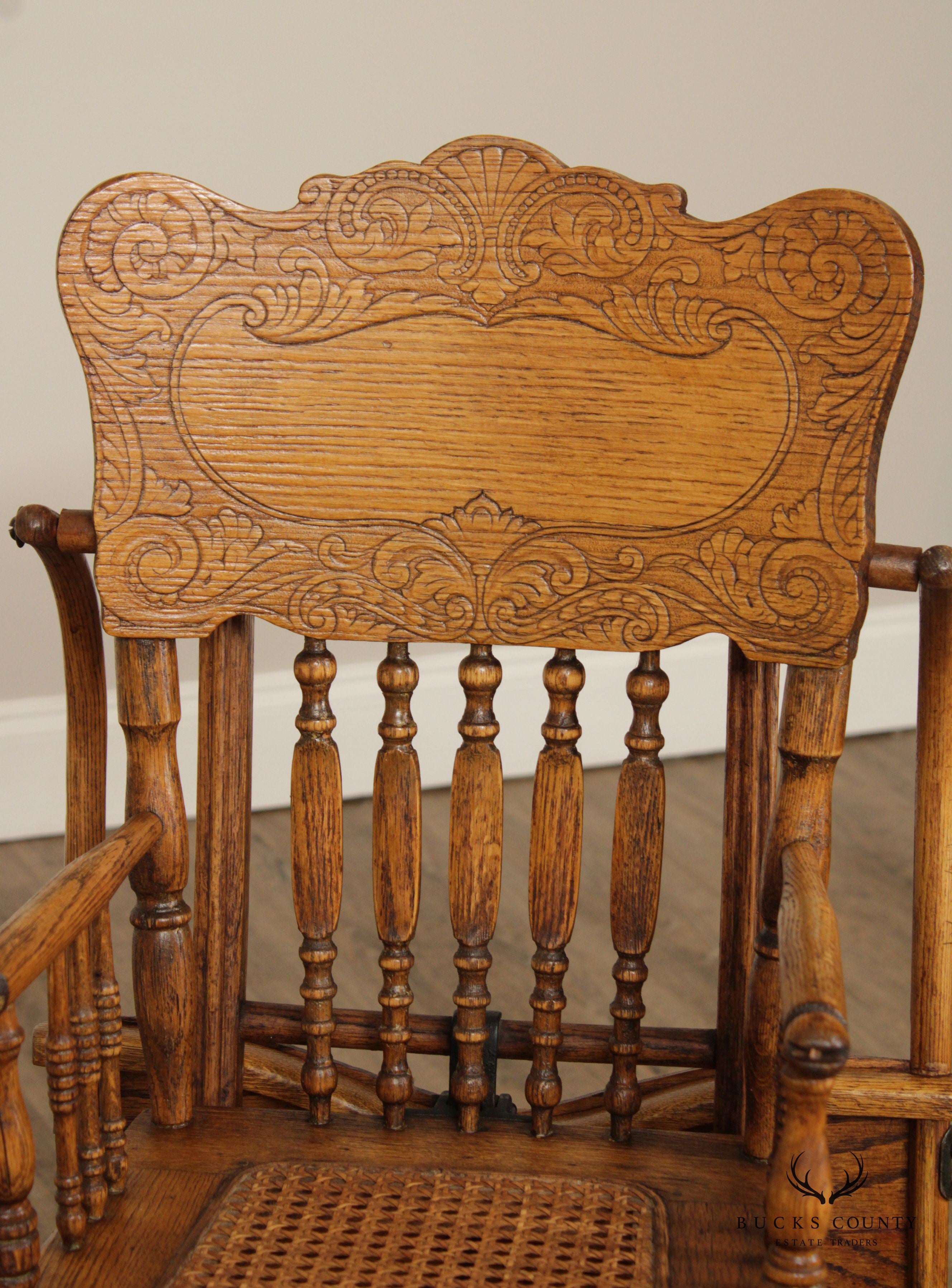 Antique Victorian Oak Combination High Chair