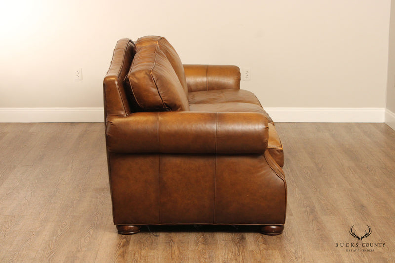 Century Trading Co. Camelback Leather Sofa