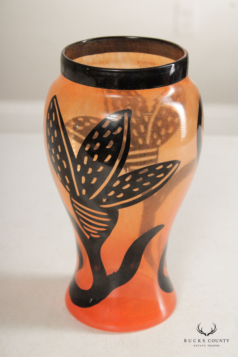 Kosta Boda Ulrica Hydman-Vallien 'Caramba' Art Glass Vase