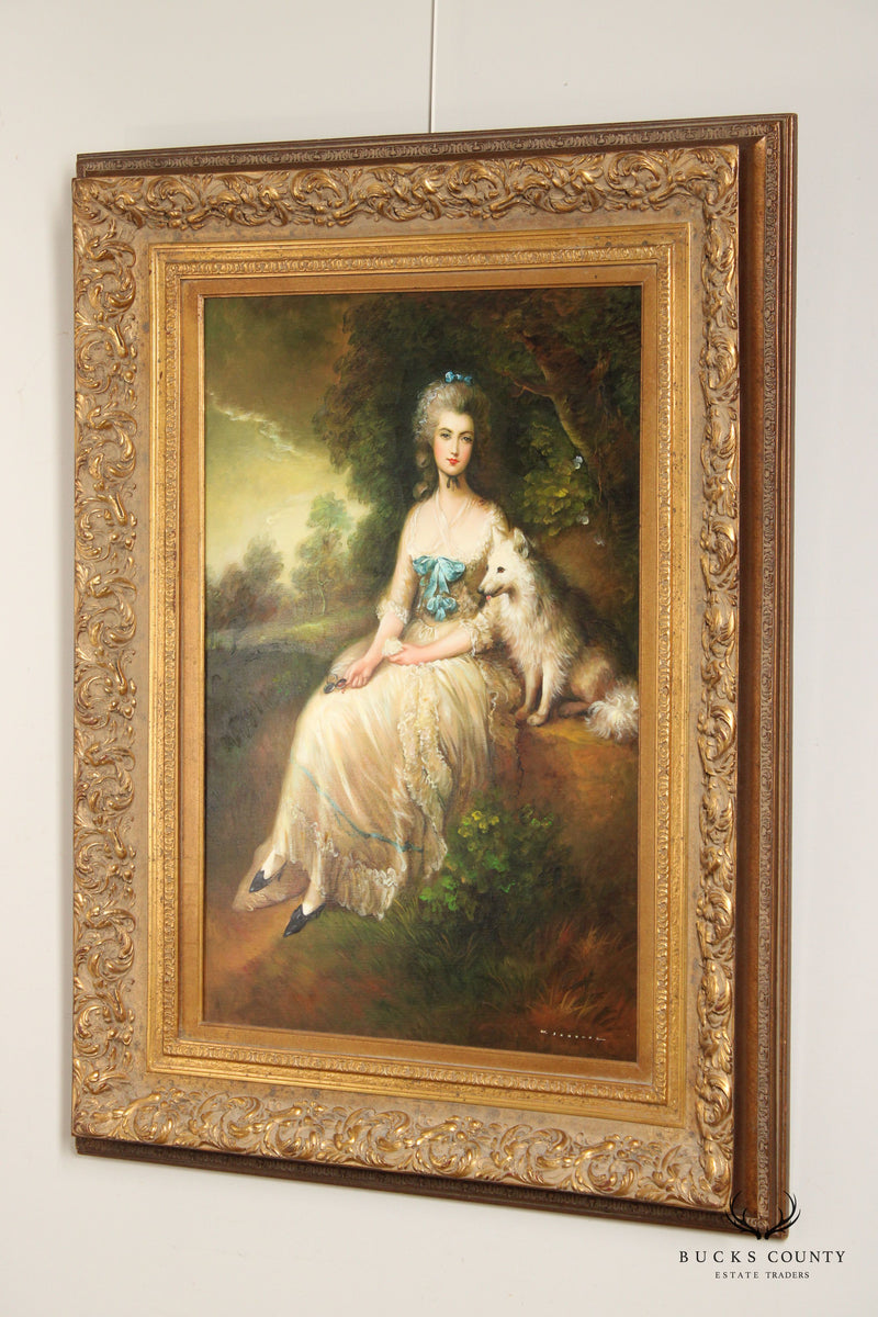 Portrait of 'Mrs. Mary Robinson as Perdita' Oil Painting, After Thomas Gainsborough