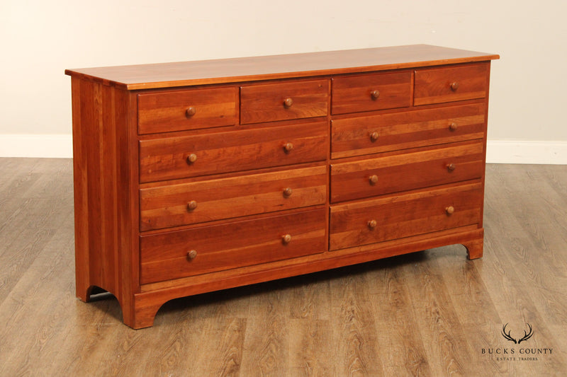 Quality Solid Cherry Wood Long Dresser