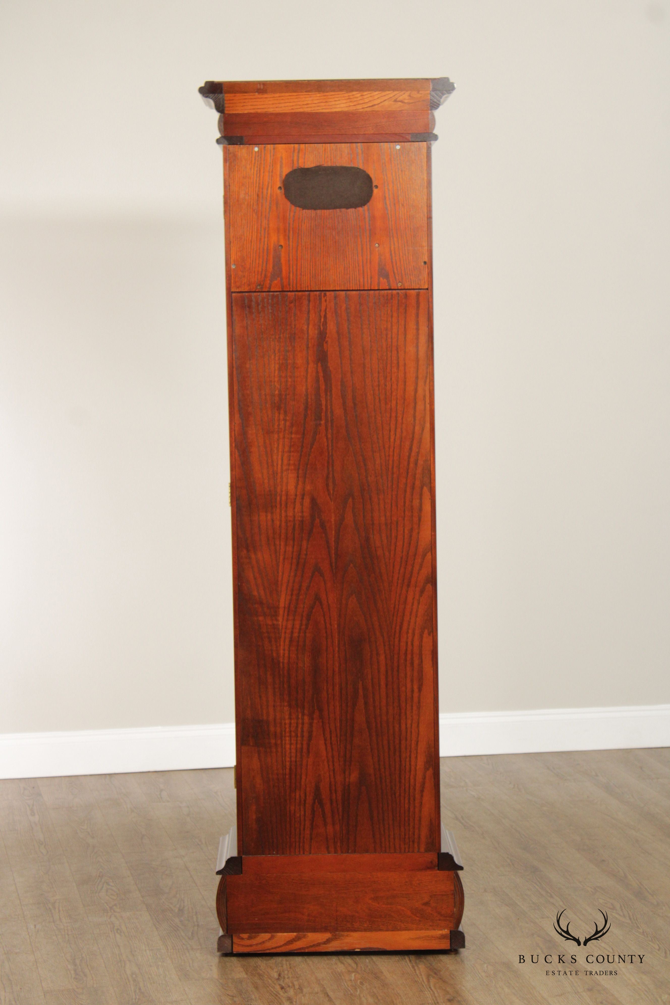 WK Sessions Mahogany and Burlwood Grandfather Clock