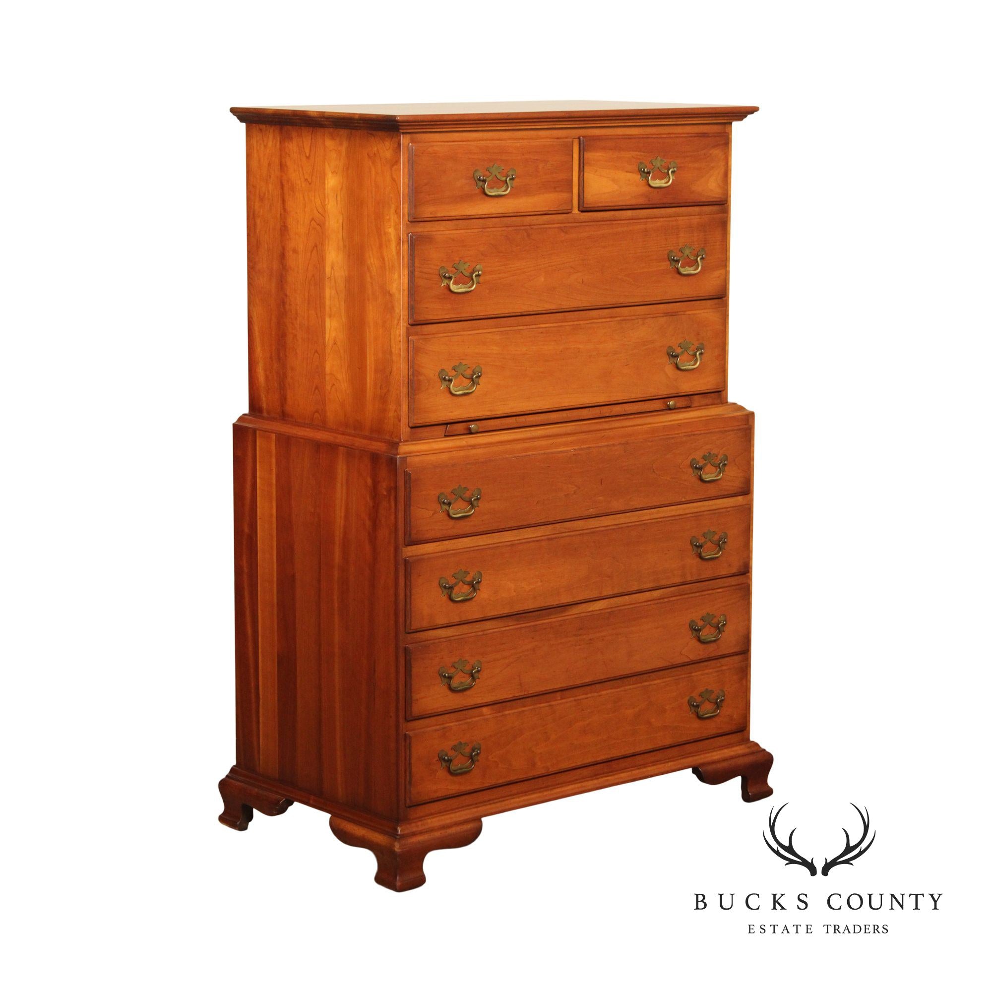 Stickley Chippendale Style Cherry Highboy Dresser