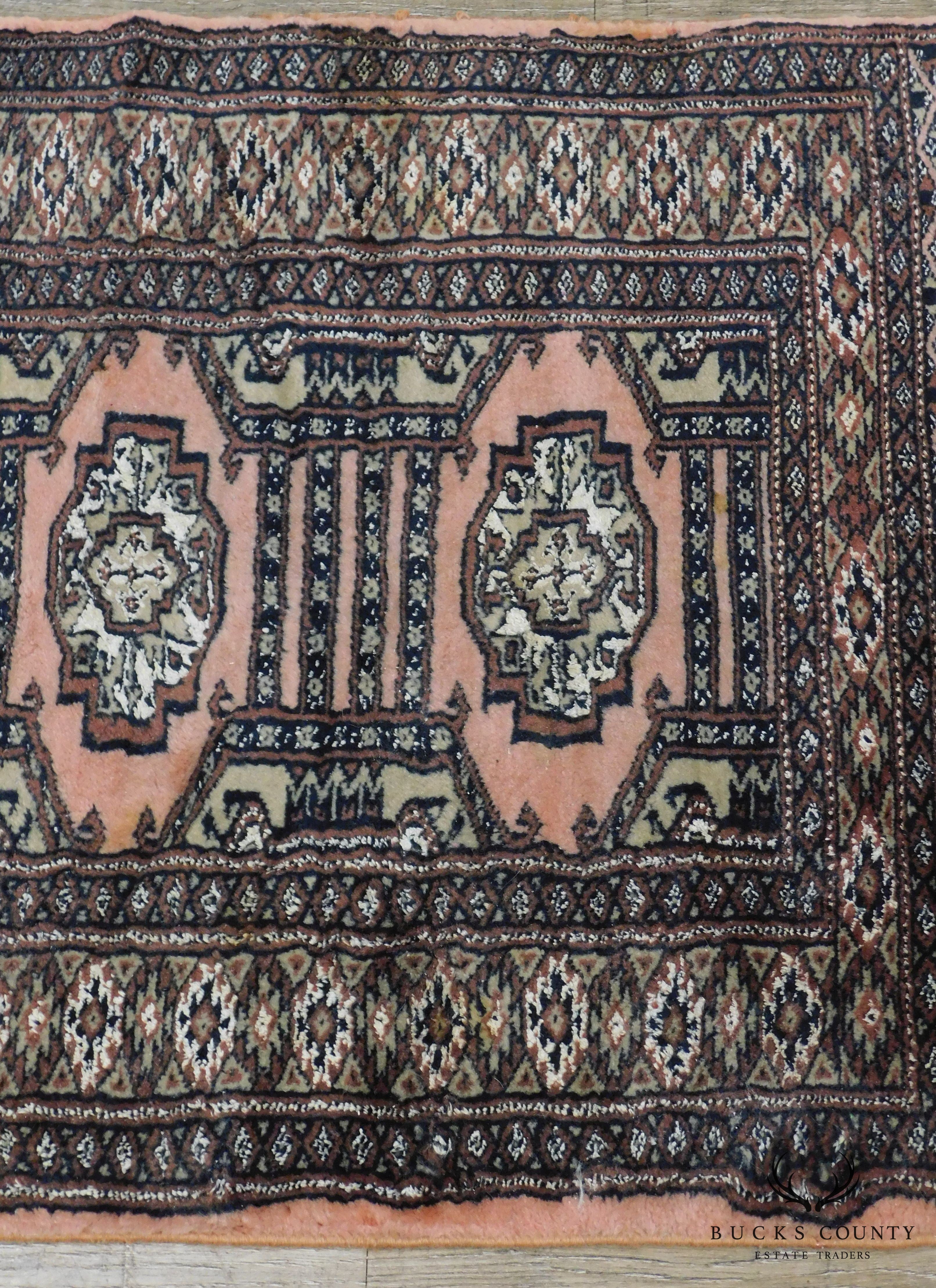 Vintage Hand Woven 42" x 25" Bokara Rug