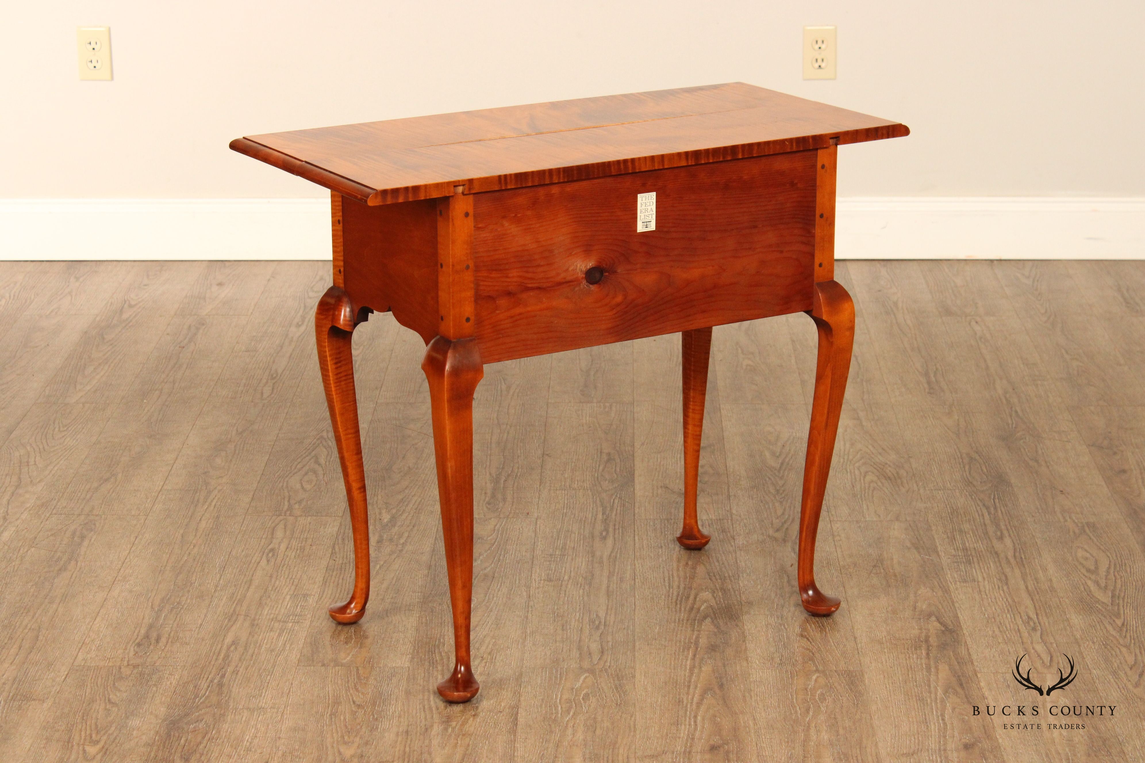 The Federalist Queen Anne Style Tiger Two Drawer Lowboy