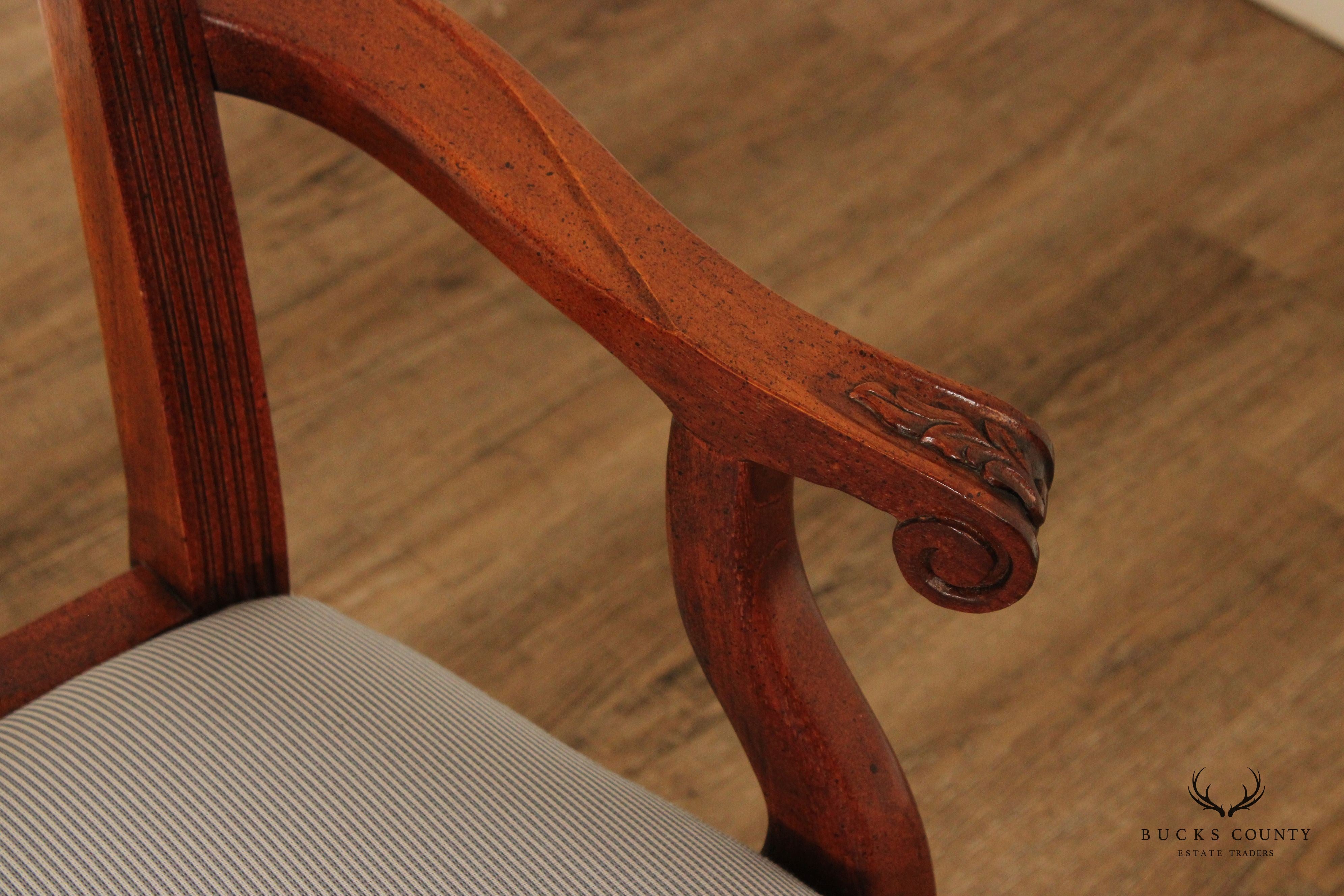 Stanley Chippendale Style Set of Eight Mahogany Ball and Claw Dining Chairs