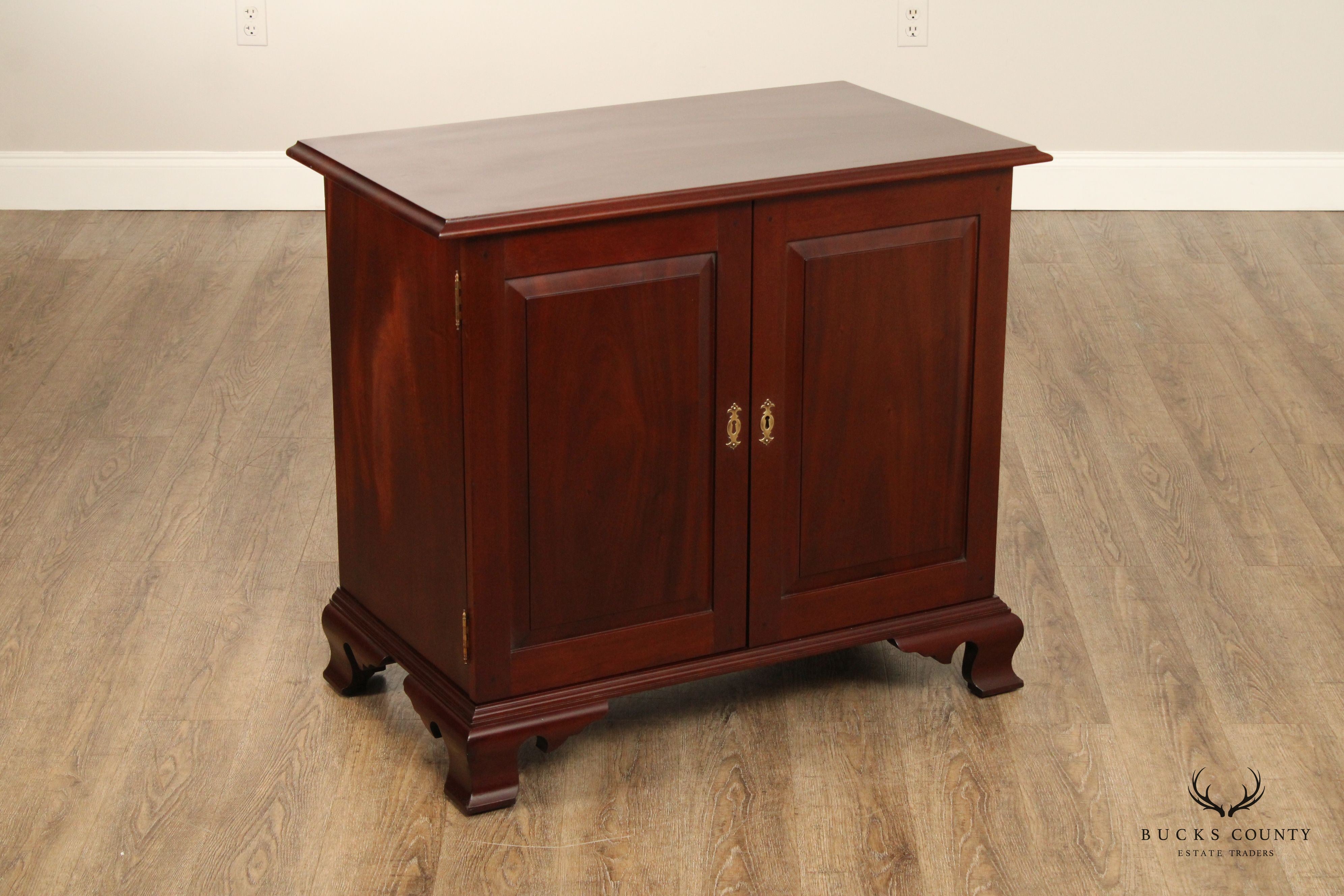 Chippendale Style Custom Mahogany Server Cabinet