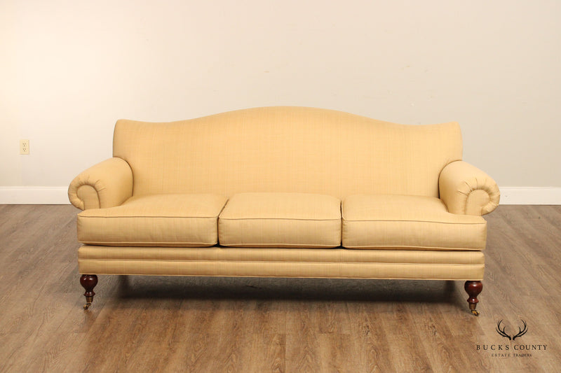 Sherrill Furniture Custom Upholstered Camelback Sofa