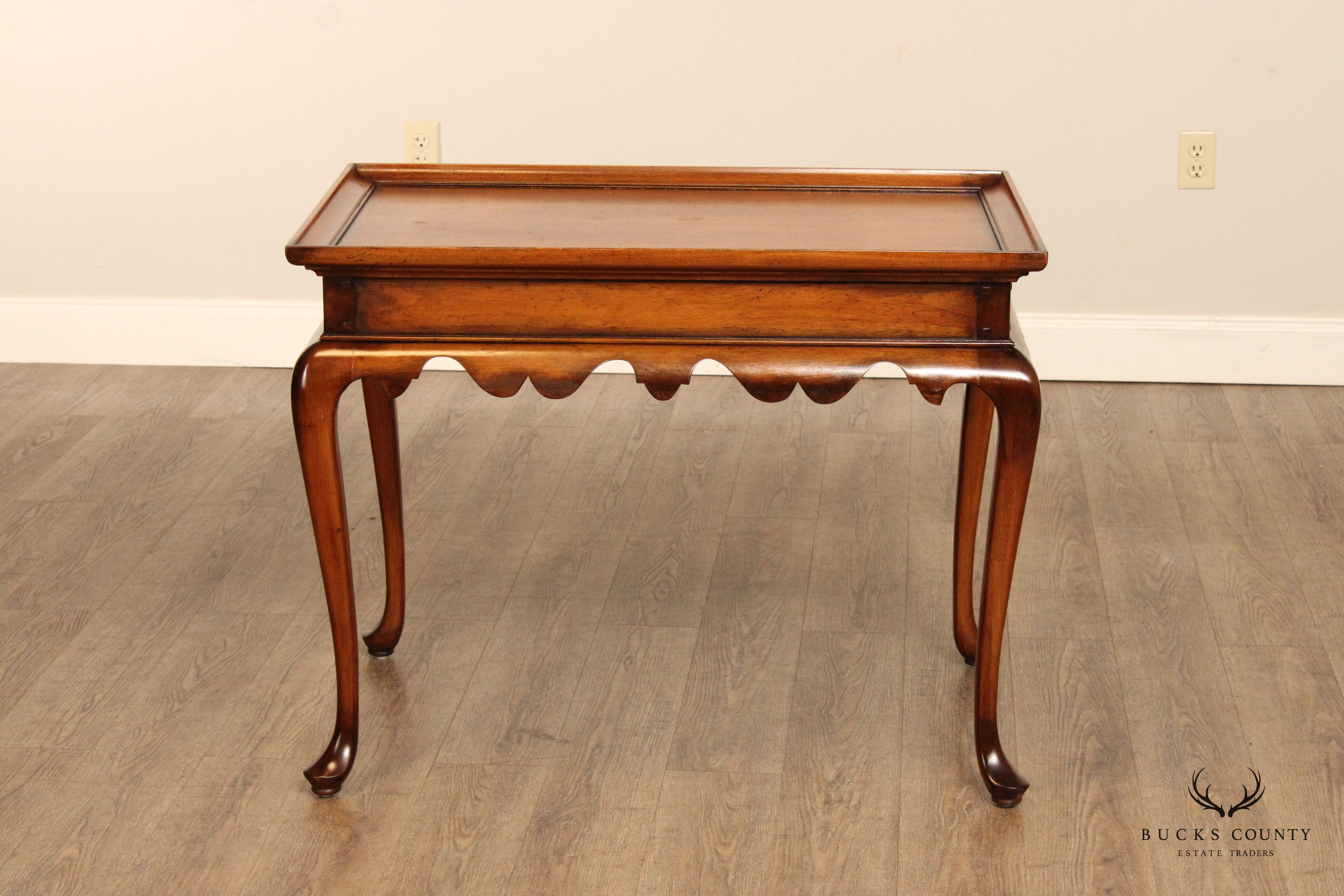 Ralph Lauren Queen Anne Style Walnut Tea Table