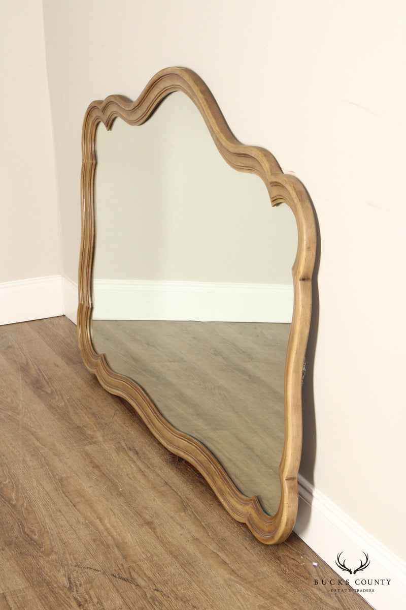 FANCHER VINTAGE FRENCH PROVINCIAL STYLE FRUITWOOD WALL MIRROR
