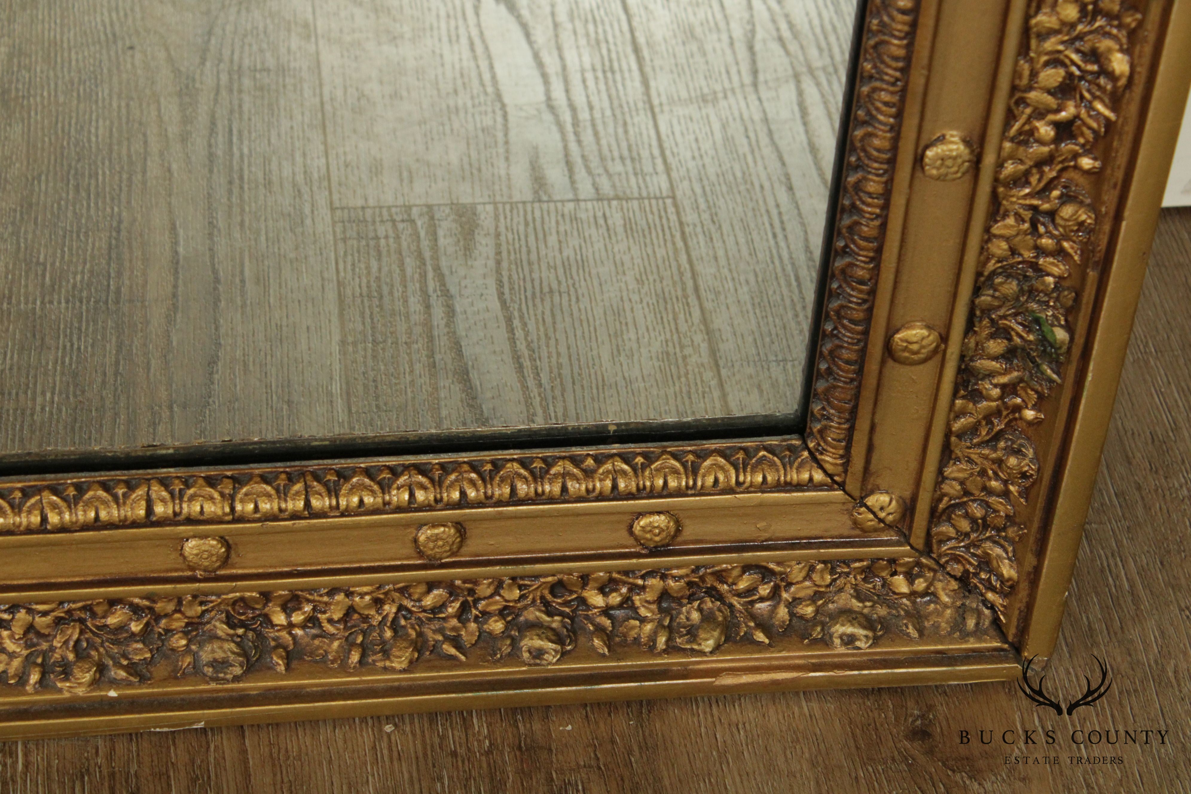 Antique French 19th Century Monumental Louis XVI Style Gilt Mirror (B)