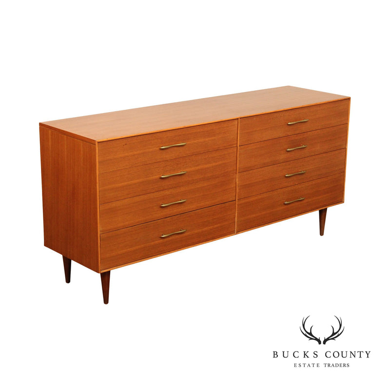 RWay Mid Century Modern Walnut Double Dresser